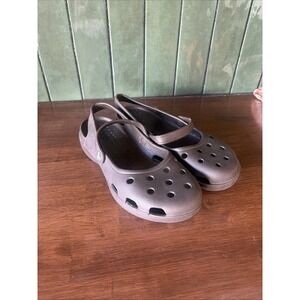 Crocs Women's Shayna Brown Mary Jane Sandals Size 10